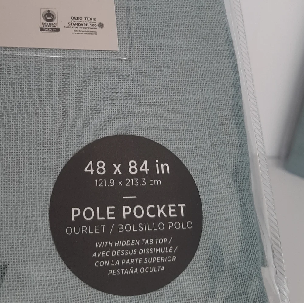 *West Elm Sheer European Flax Linen Pole Pocket Panels 84